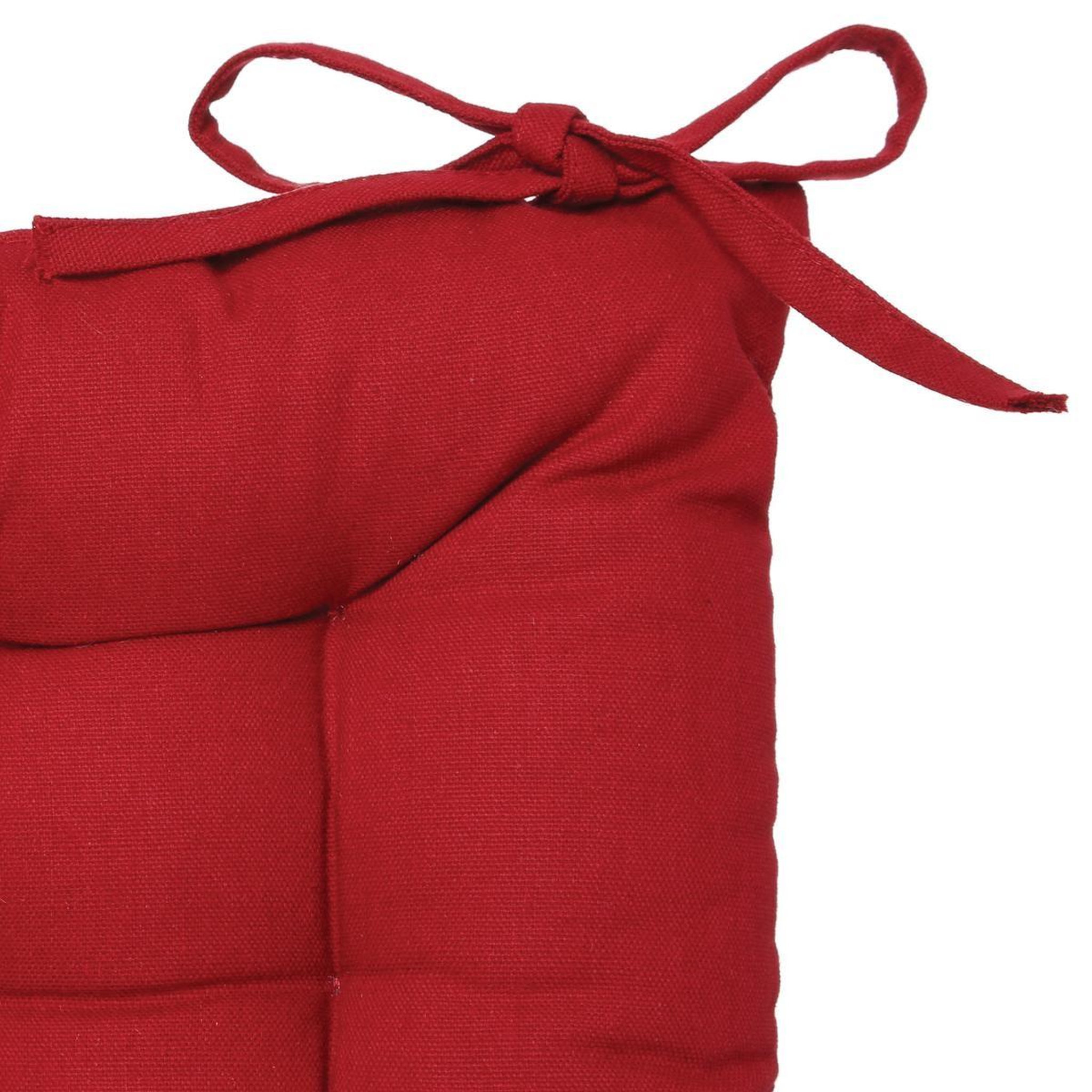 Voir la diapositive 4 : ATMOSPHERA Galette de chaise - 38 x 38 cm - rouge