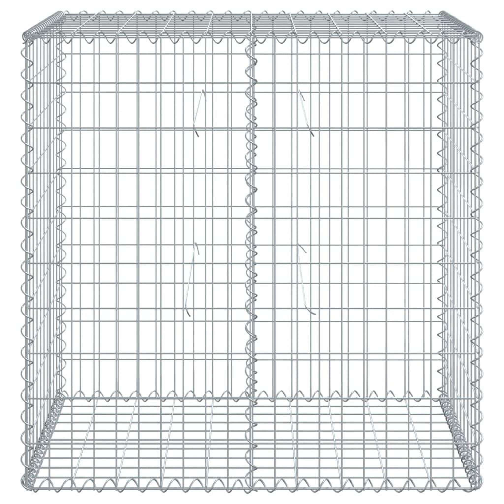 Voir la diapositive 3 : VIDAXL Panier gabion avec couvercle 100x50x100 cm fer galvanise