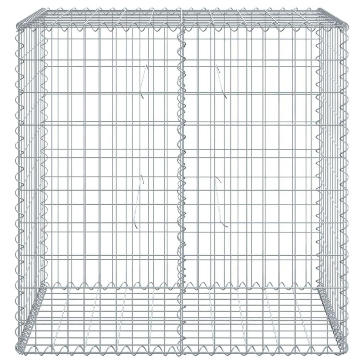 VIDAXL Panier gabion avec couvercle 100x50x100 cm fer galvanise