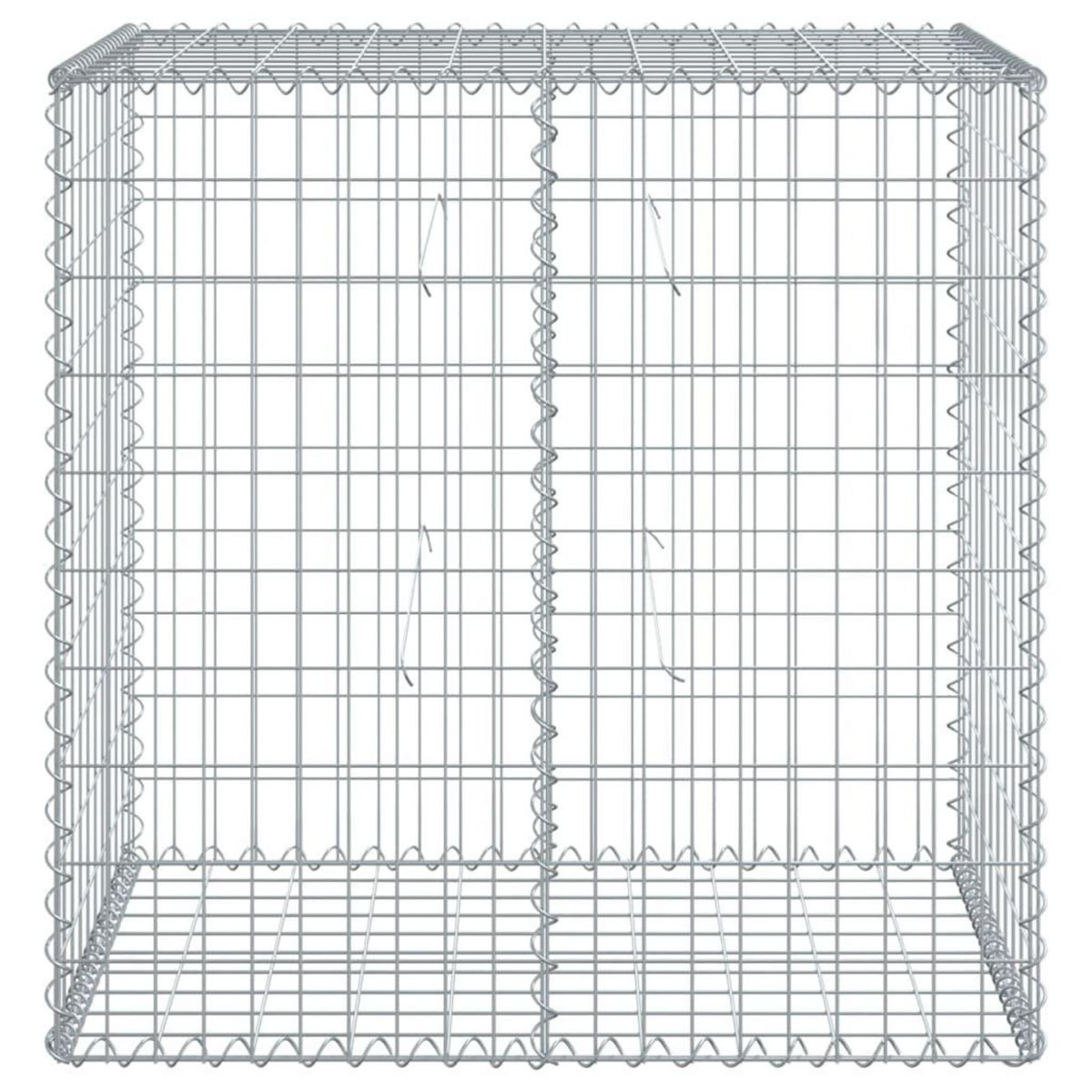 VIDAXL Panier gabion avec couvercle 100x50x100 cm fer galvanise
