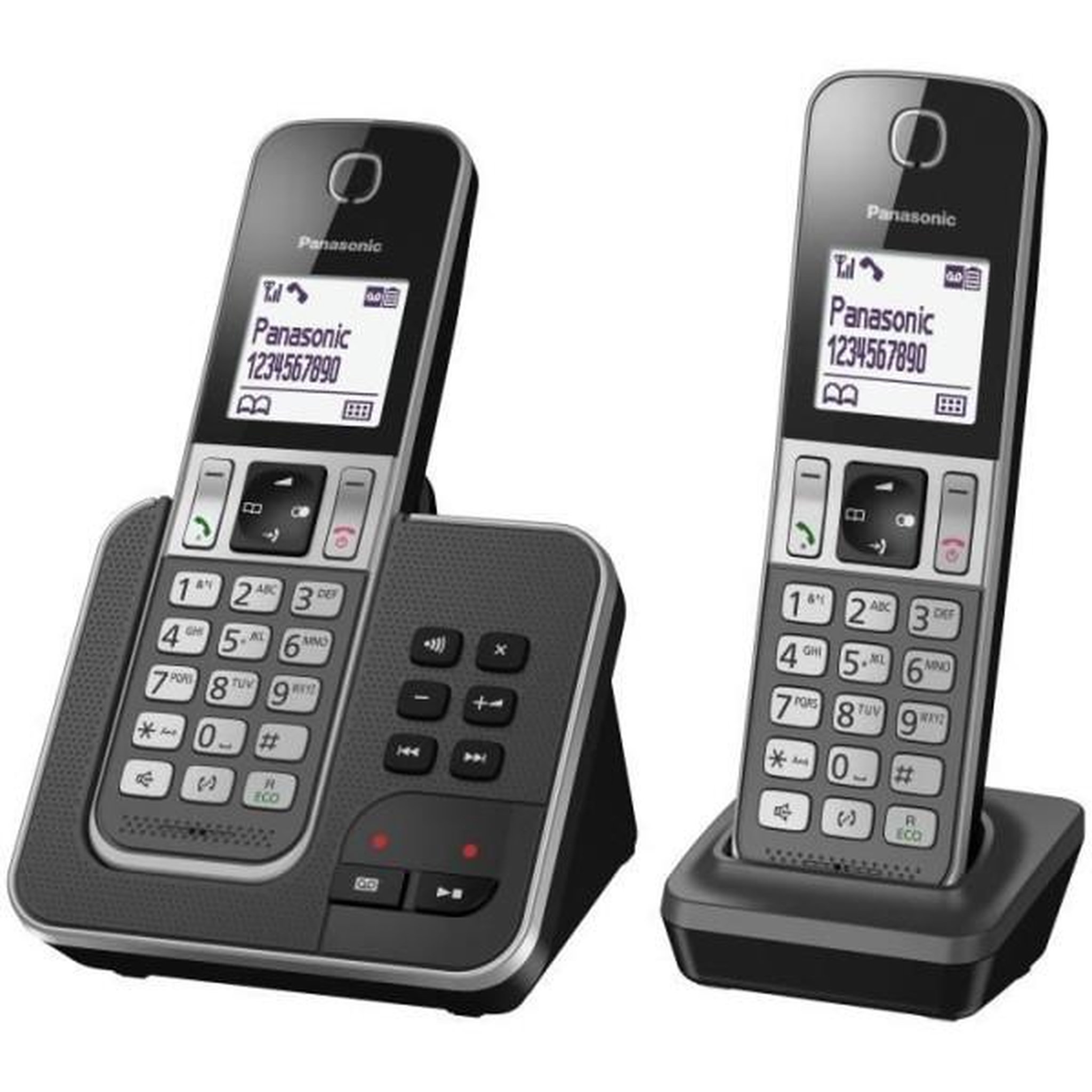 Voir la diapositive 2 : PANASONIC Téléphone sans fil duo dect avec répondeur - kxtgd322frg