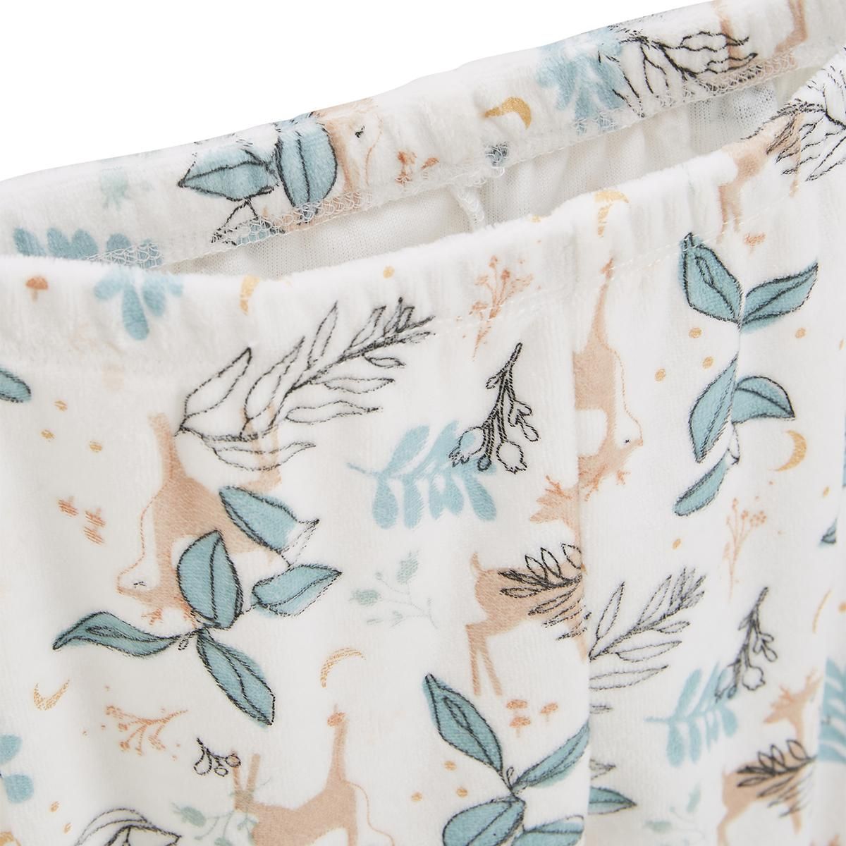 Petit Béguin Pyjama bébé 2 pièces en velours avec pieds Alma