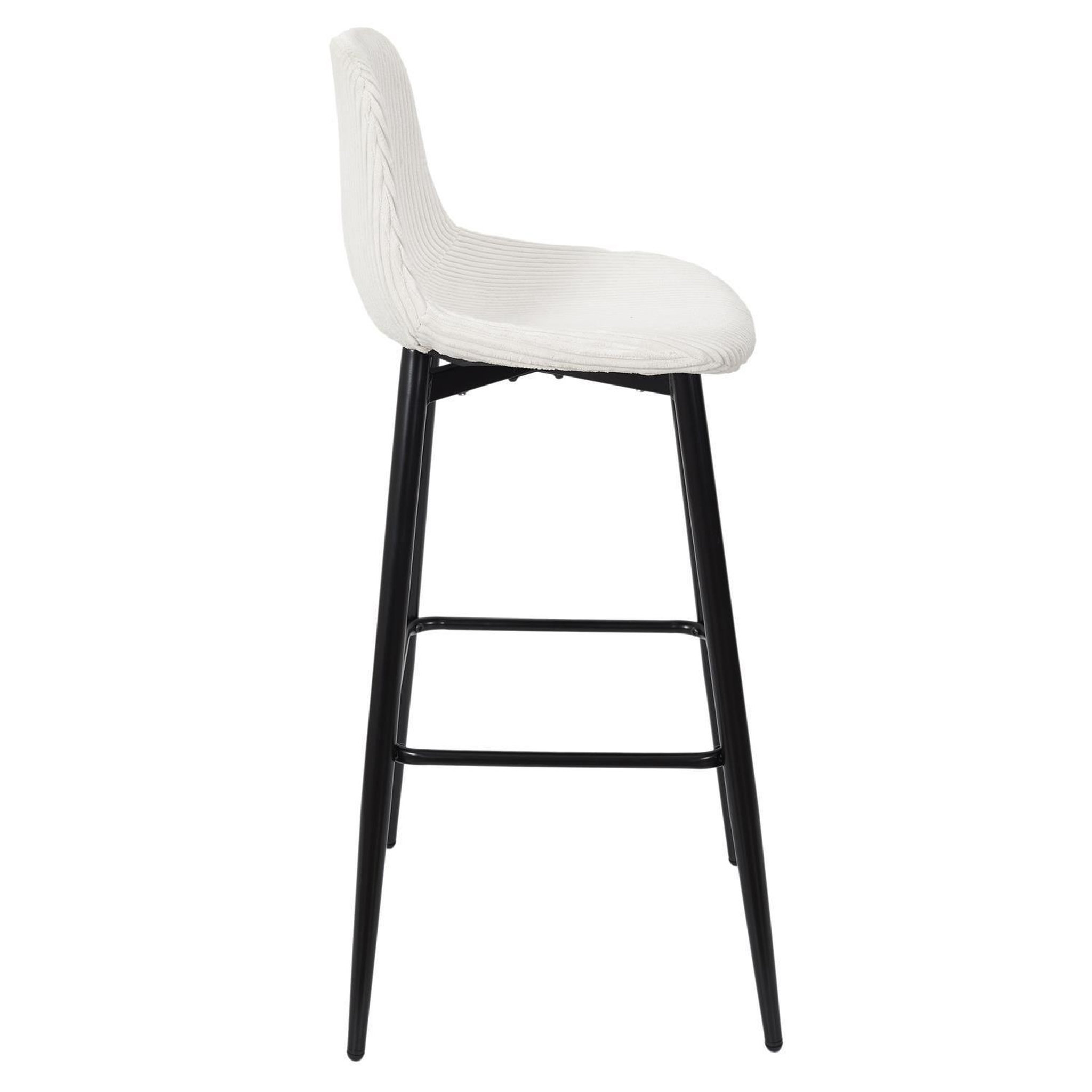 Voir la diapositive 4 : TOILINUX Lot de 2 chaises de bar côtelées scott