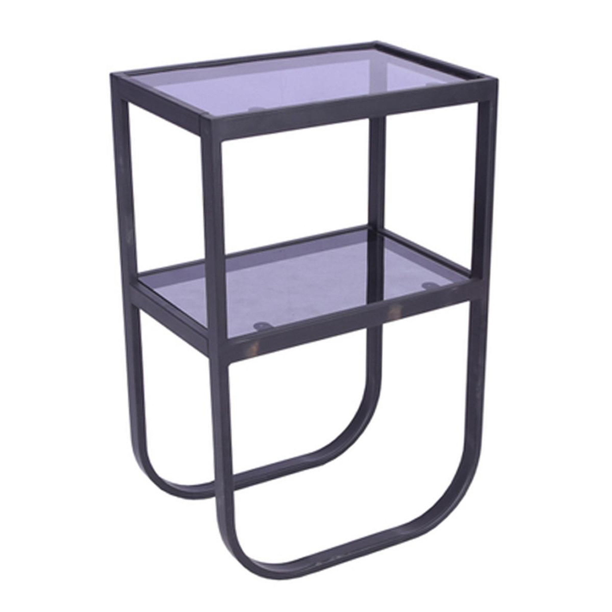 Paris Prix Table de chevet en verre  rocker  70cm noir