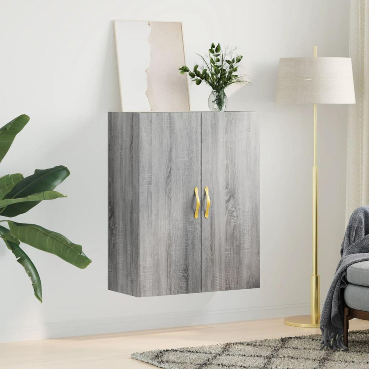 VIDAXL Armoire murale sonoma gris 69,5x34x90 cm