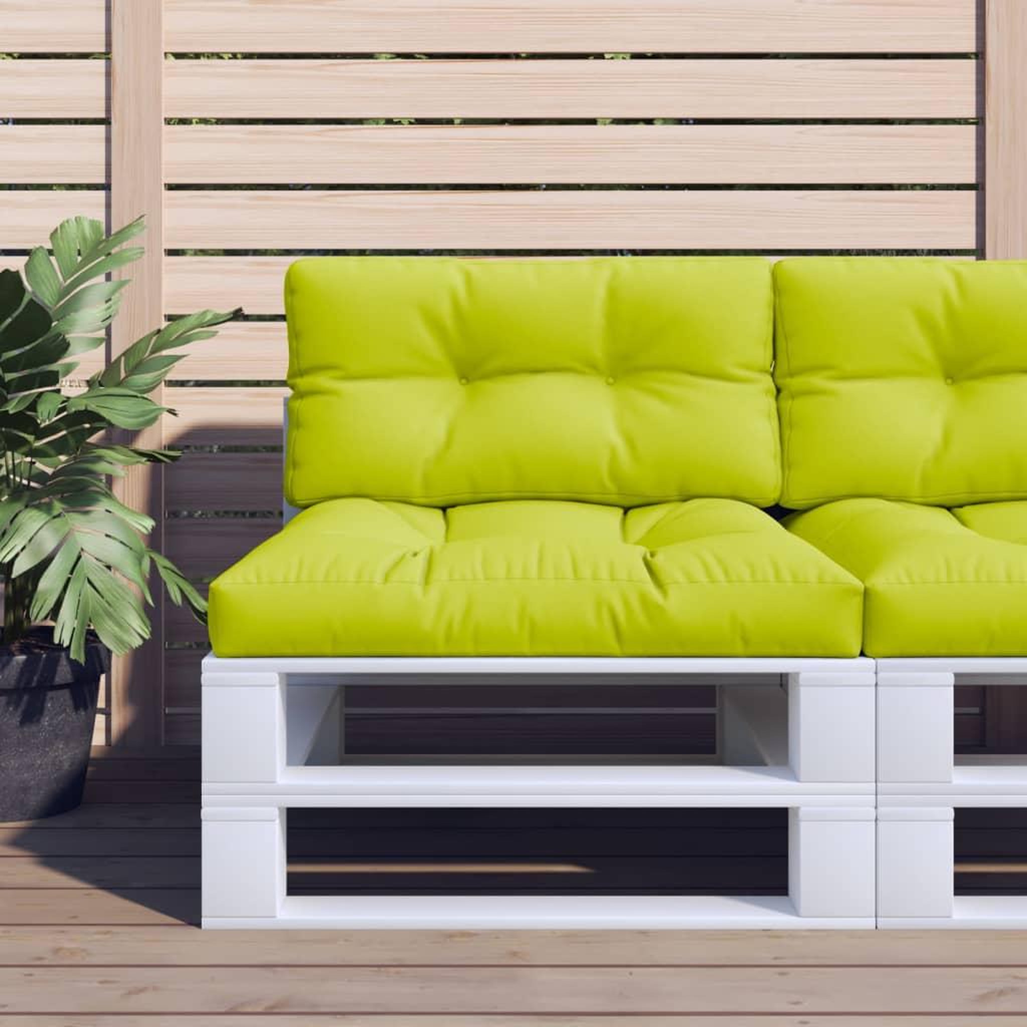 VIDAXL Coussin de palette vert vif 70x40x12 cm tissu