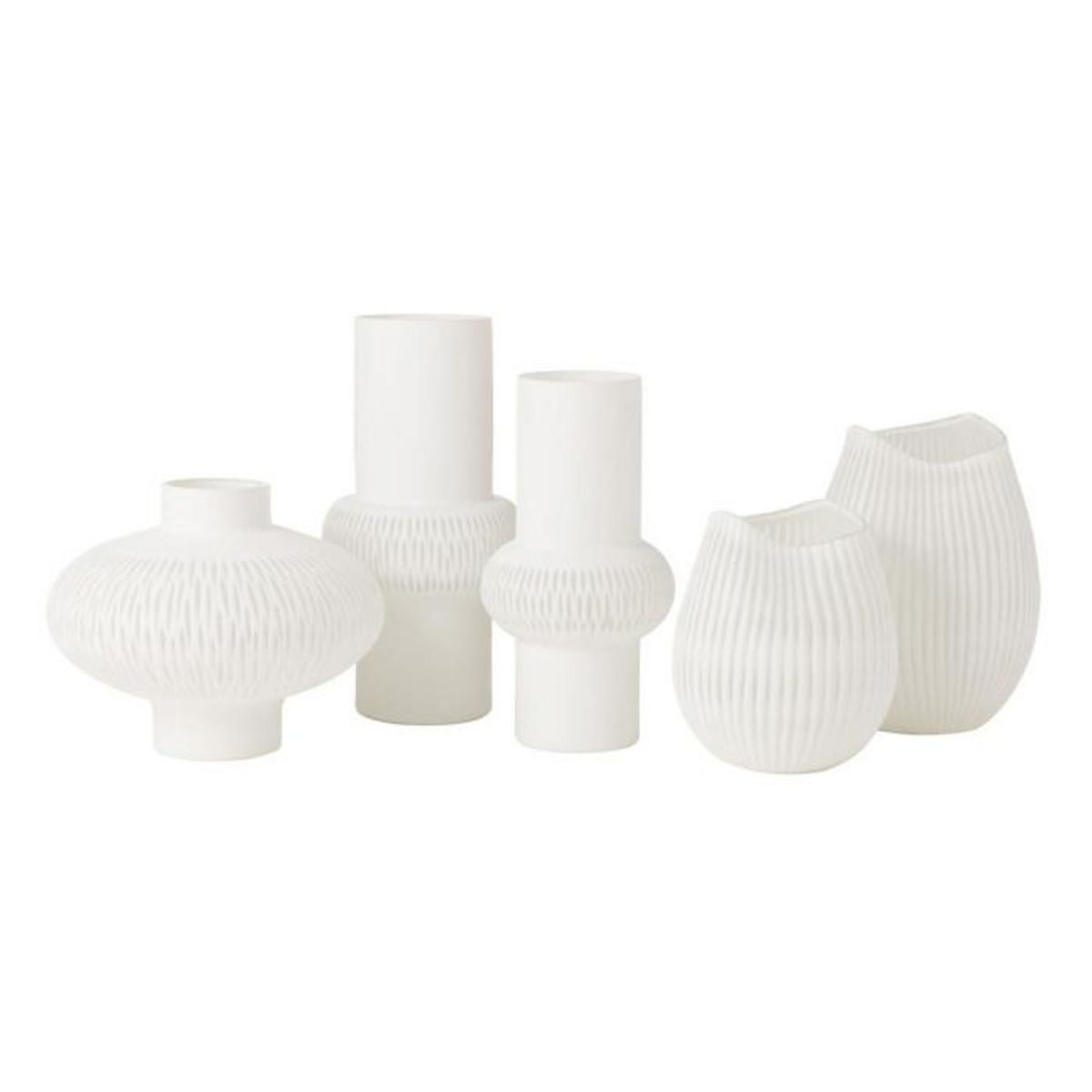 Paris Prix Vase Design Ligne & Boule  Octave  24cm Blanc