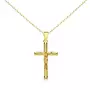  Collier - Médaille Christ sur la Croix Or Jaune - Chaine Dorée