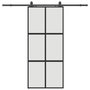 Voir la diapositive 2 : VIDAXL Porte coulissante avec kit de quincaillerie noir 90x205 cm