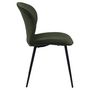 Voir la diapositive 3 : TOILINUX Lot de 2 chaises de salle à manger Lina - Velours côtelé vert olive