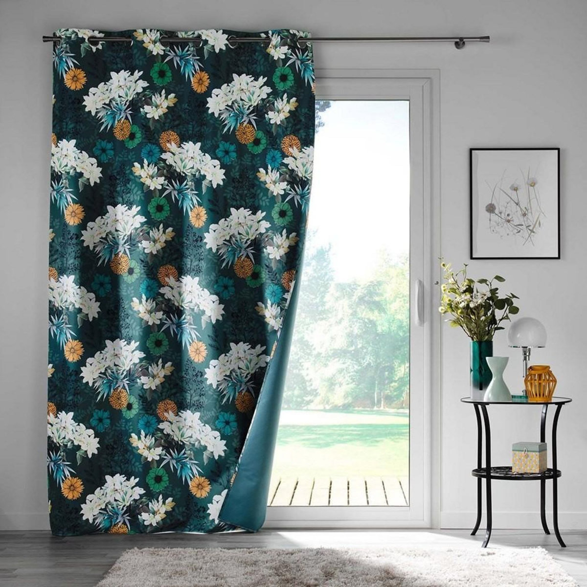 Douceur d'Intérieur Rideau à œillets occultant 135x260 cm Osaka microfibre