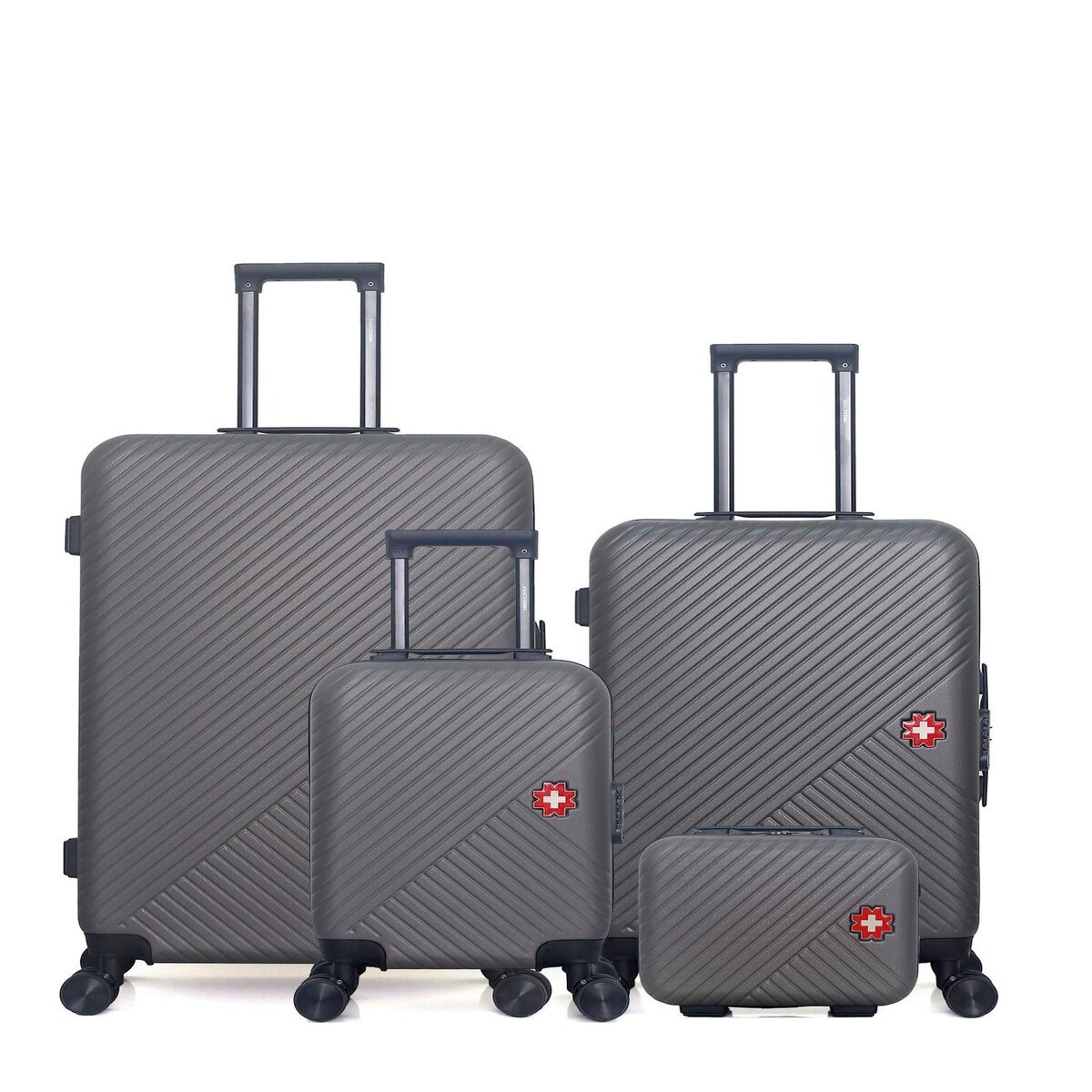 SWISS KOPPER SWISS KOPPER - LOT DE 4 - Valises grand format, weekend, cabine XXS et vanity SPIEZ