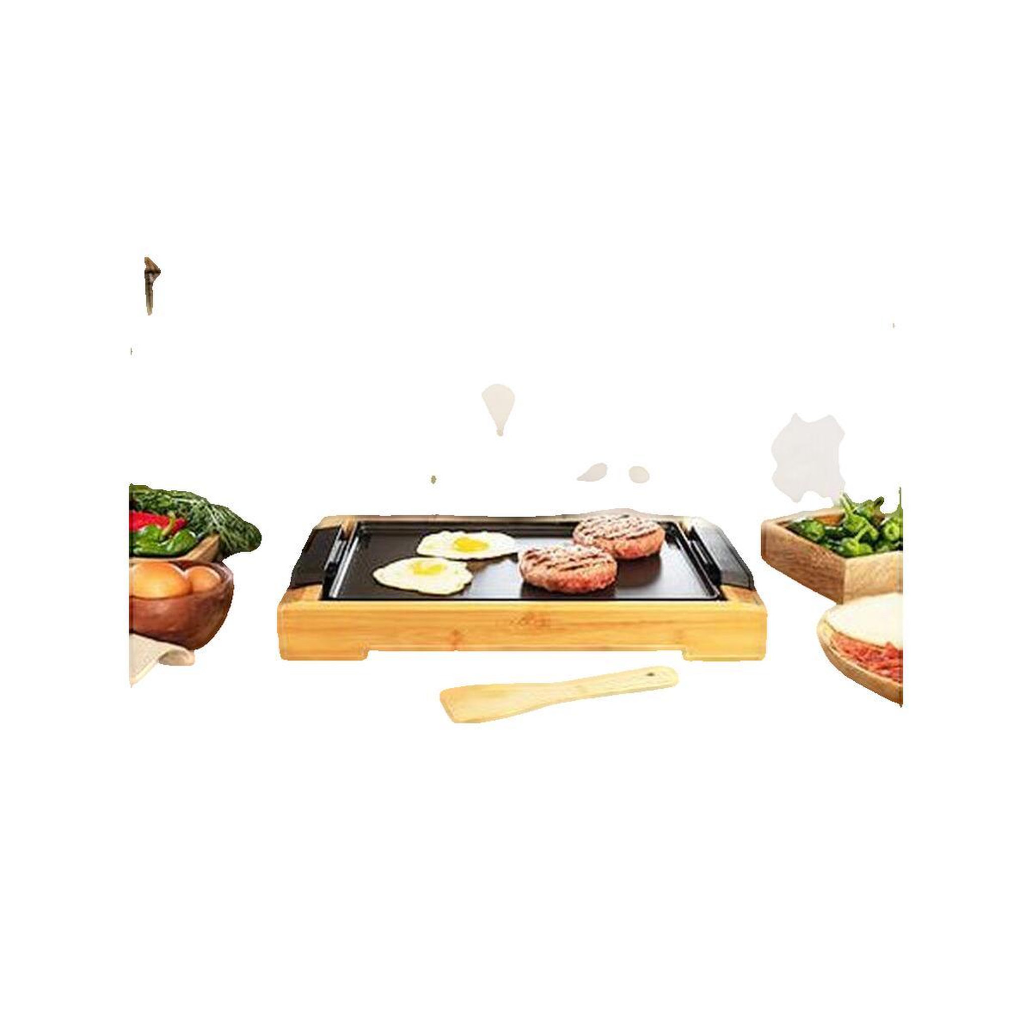 Voir la diapositive 2 : CECOTEC Plancha électrique Cecotec 2000 W avec surface antiadhésive