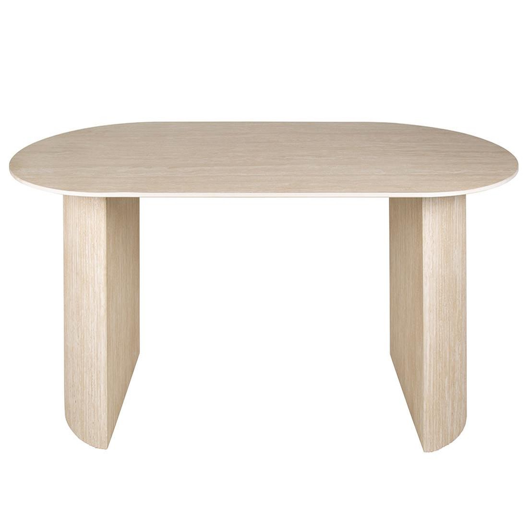 Voir la diapositive 1 : BEST MOBILIER Maeva - table à manger - bois effet travertin - 6 personnes
