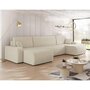 Voir la diapositive 1 : BEST MOBILIER Artemisa - canapé panoramique en u - 7 places - convertible avec coffre - en velours côtelé