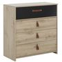 Voir la diapositive 1 : Commode 3 tiroirs L85xH68xP41cm MARCUS