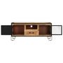 Voir la diapositive 5 : VIDAXL Meuble TV 110x31x46 cm Bois de manguier brut