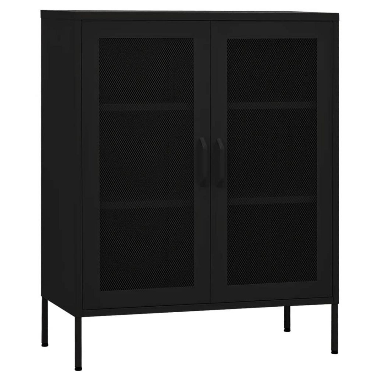 VIDAXL Armoire de rangement Noir 80x35x101,5 cm Acier