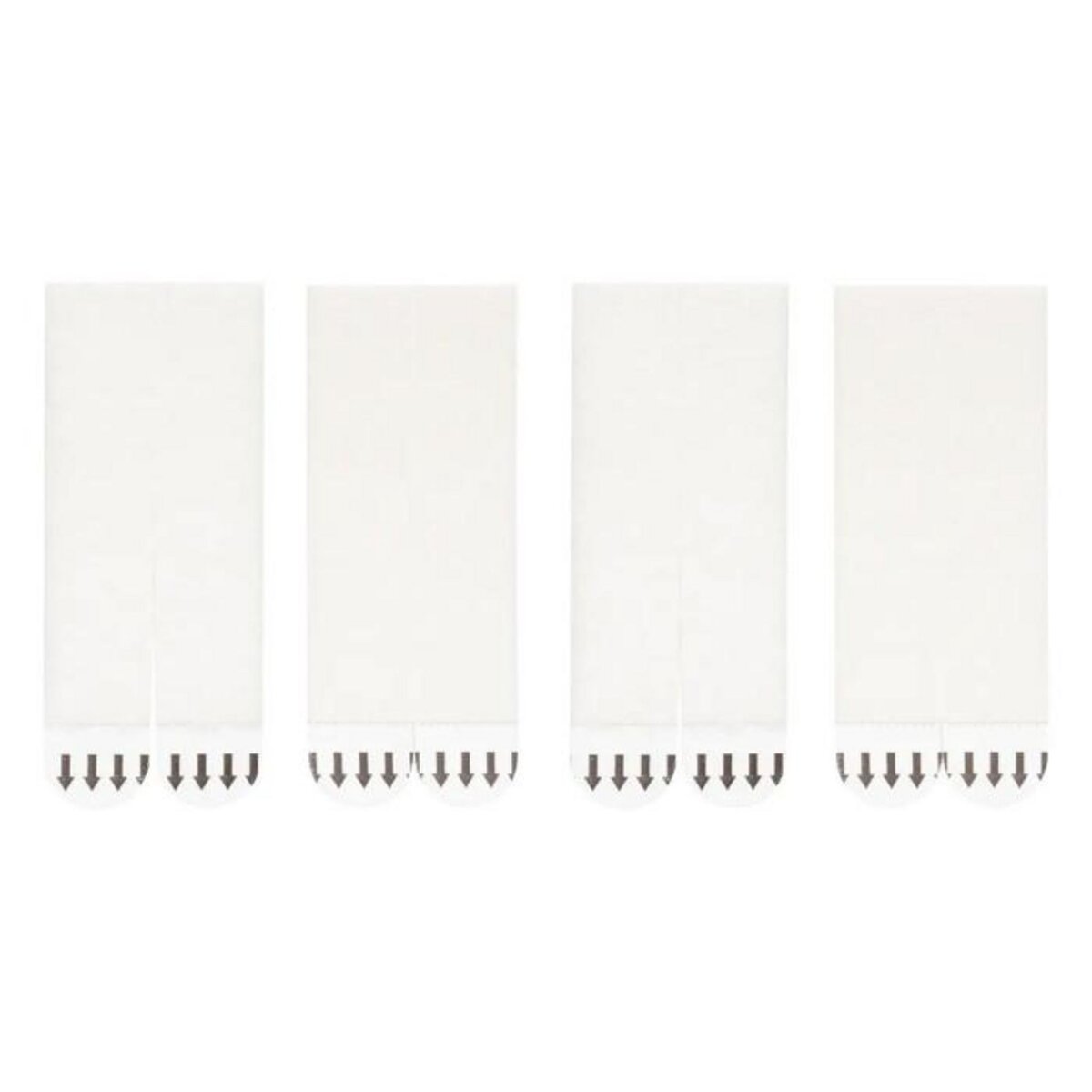 FIVE Lot de 8 Bandes de Fixation Murale  Adhésives  9cm Blanc