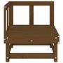 Voir la diapositive 3 : VIDAXL Canape d'angle de jardin marron miel bois de pin solide
