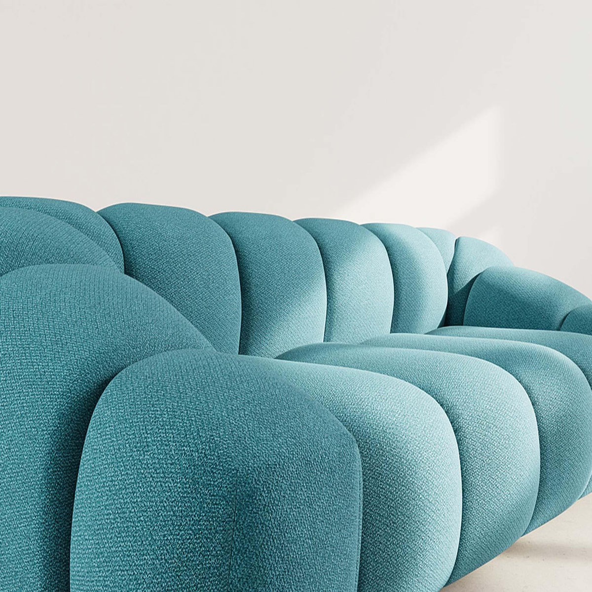 LISA DESIGN Ava - canapé 3 places en velours texturé