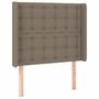 Voir la diapositive 3 : VIDAXL Tete de lit a LED Taupe 83x16x118/128 cm Tissu