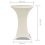 Voir la diapositive 6 : VIDAXL Housse de table Ø 60 cm Creme extensible 2 pcs