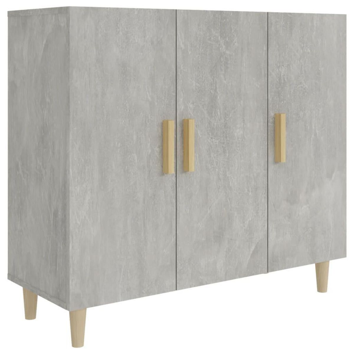 VIDAXL Buffet gris beton 90x34x80 cm bois d'ingenierie