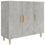 Voir la diapositive 2 : VIDAXL Buffet gris beton 90x34x80 cm bois d'ingenierie