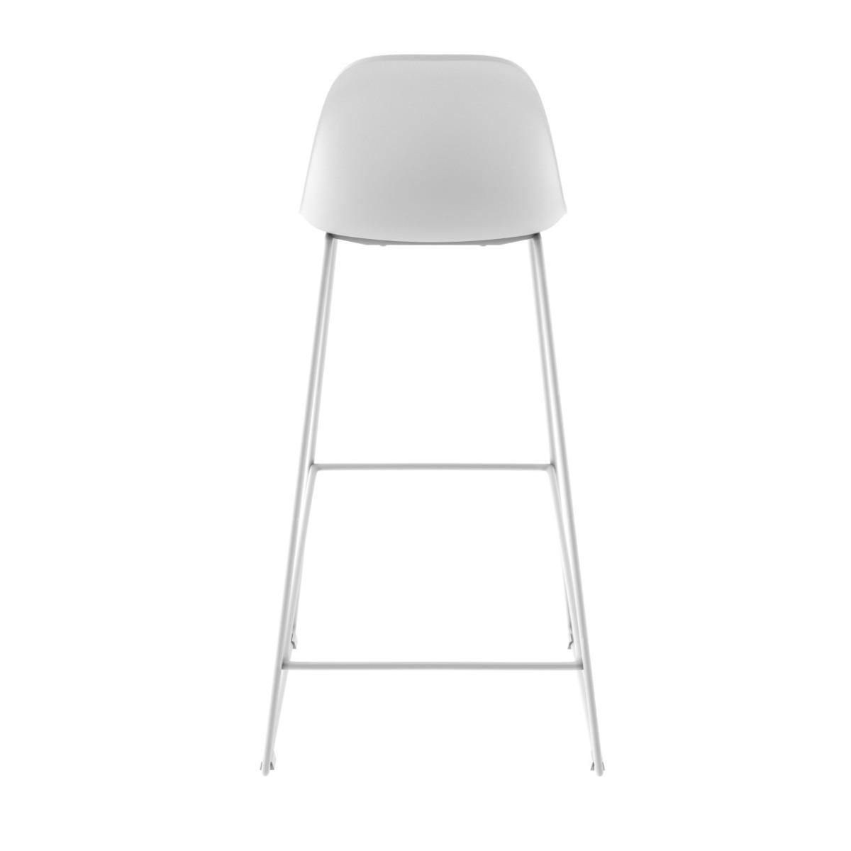 Rendez vous déco Lot de 2 chaises de bar blanches 75 cm - Leni