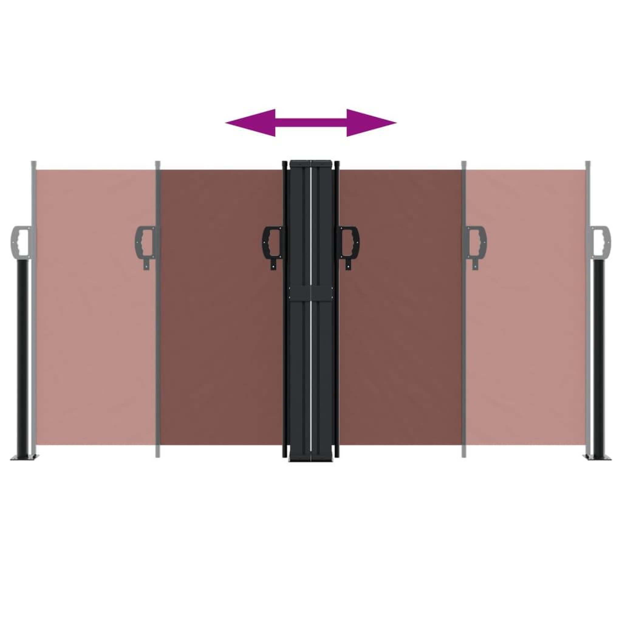 Voir la diapositive 5 : VIDAXL Auvent lateral retractable marron 120x1000 cm