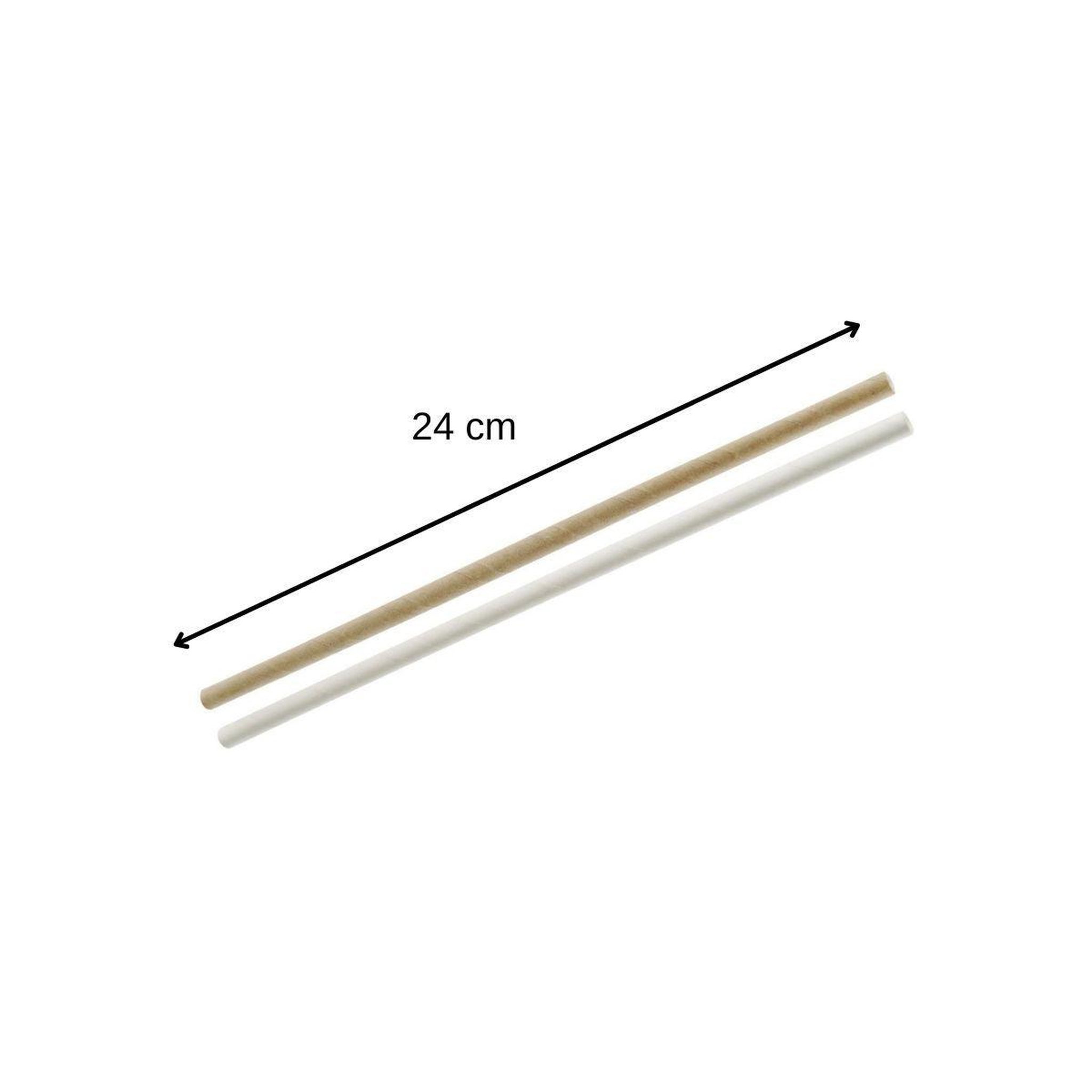Voir la diapositive 3 : Fackelmann Lot de 60 pailles en papier brun et blanc 24 cm Fackelmann Bar Concept