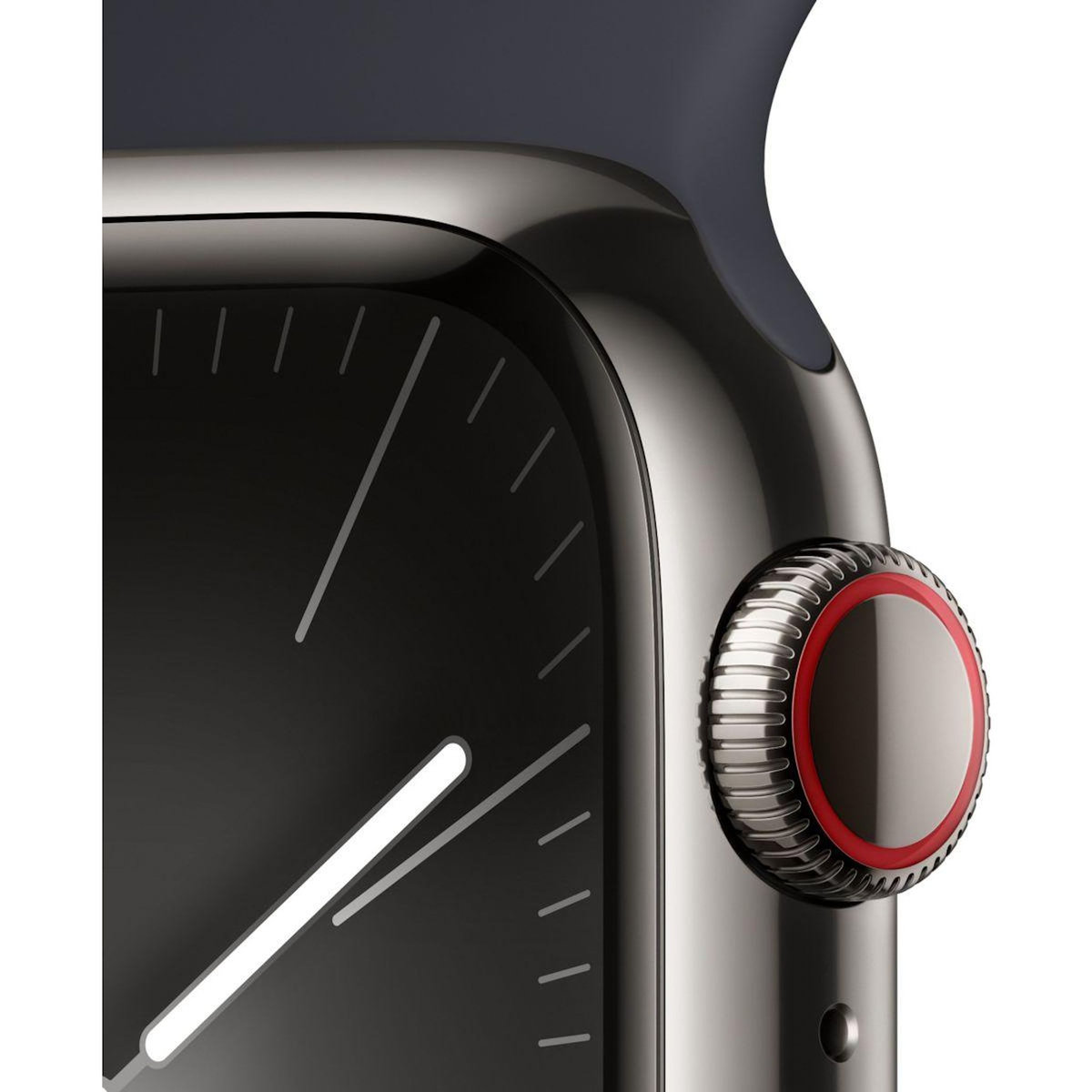 APPLE Montre connectée Serie 9 Cellular 41mm Acier/Graphite Minuit M/L