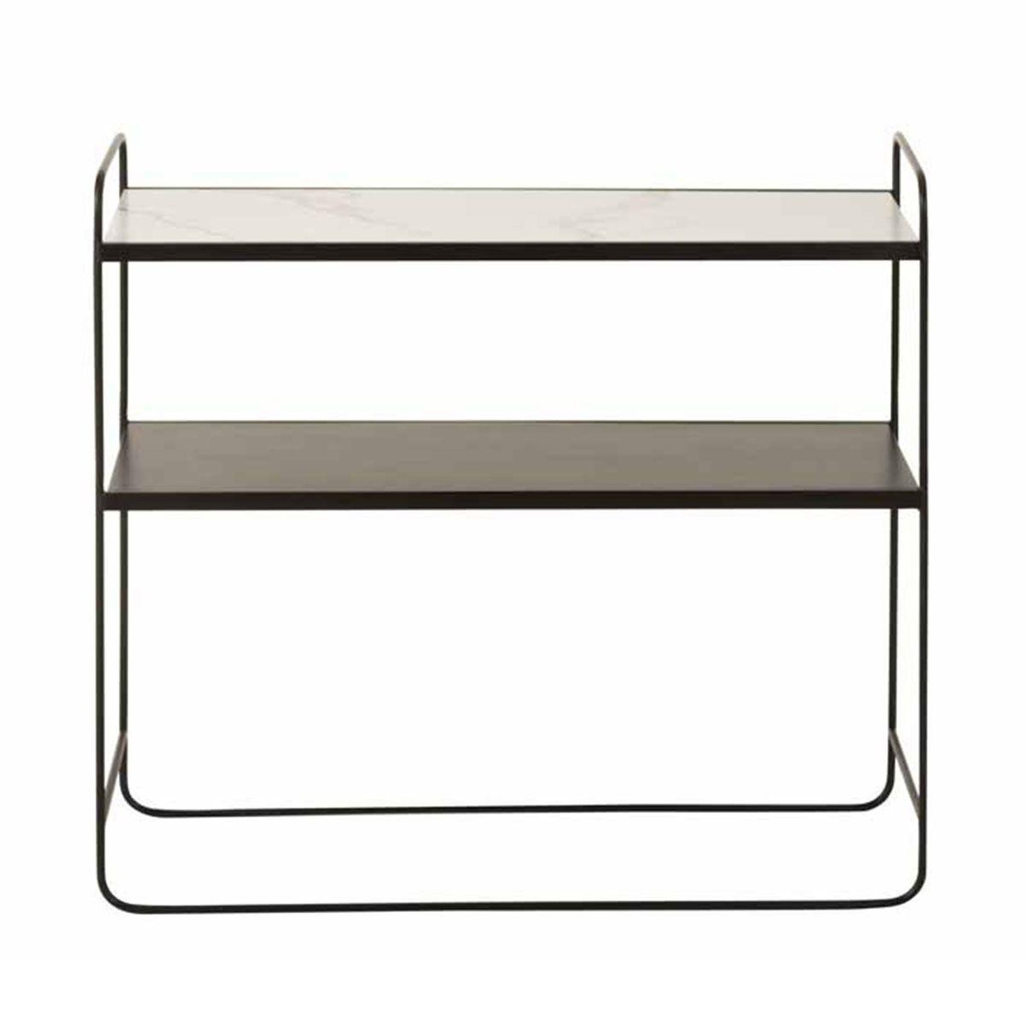 Voir la diapositive 2 : J-LINE Console design  2 niveaux  90cm noir & blanc