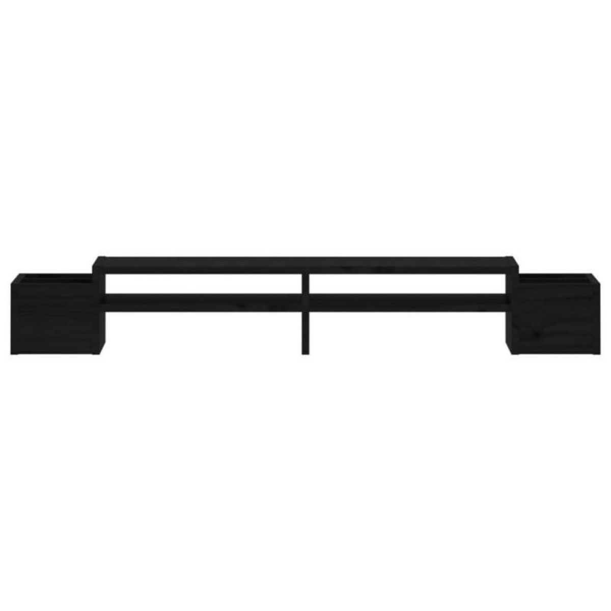 VIDAXL Support de moniteur Noir 100x27,5x15 cm Bois de pin solide