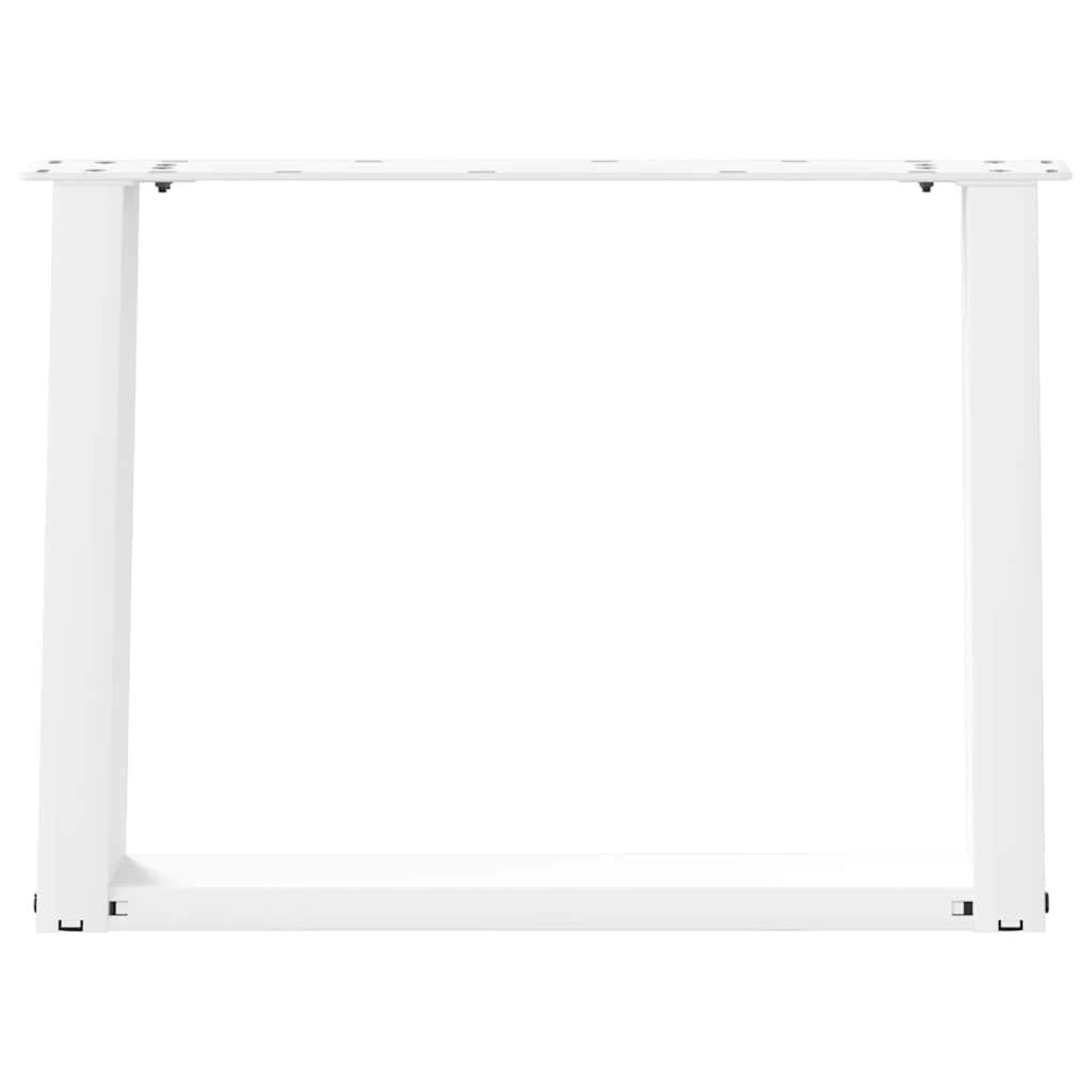 Voir la diapositive 5 : VIDAXL Pieds de table basse forme de U 2 pcs blanc 70x(42-43) cm acier