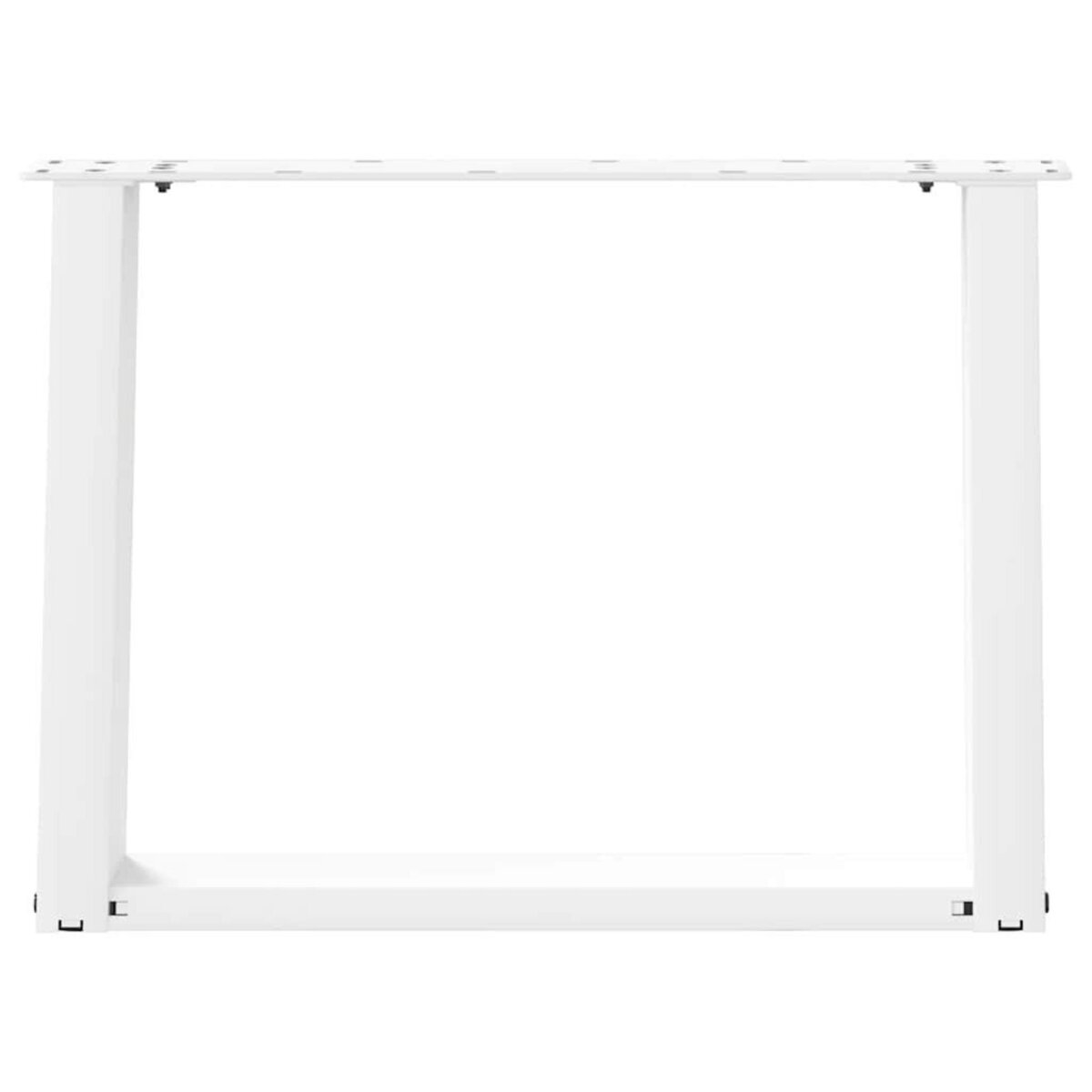 VIDAXL Pieds de table basse forme de U 2 pcs blanc 70x(42-43) cm acier