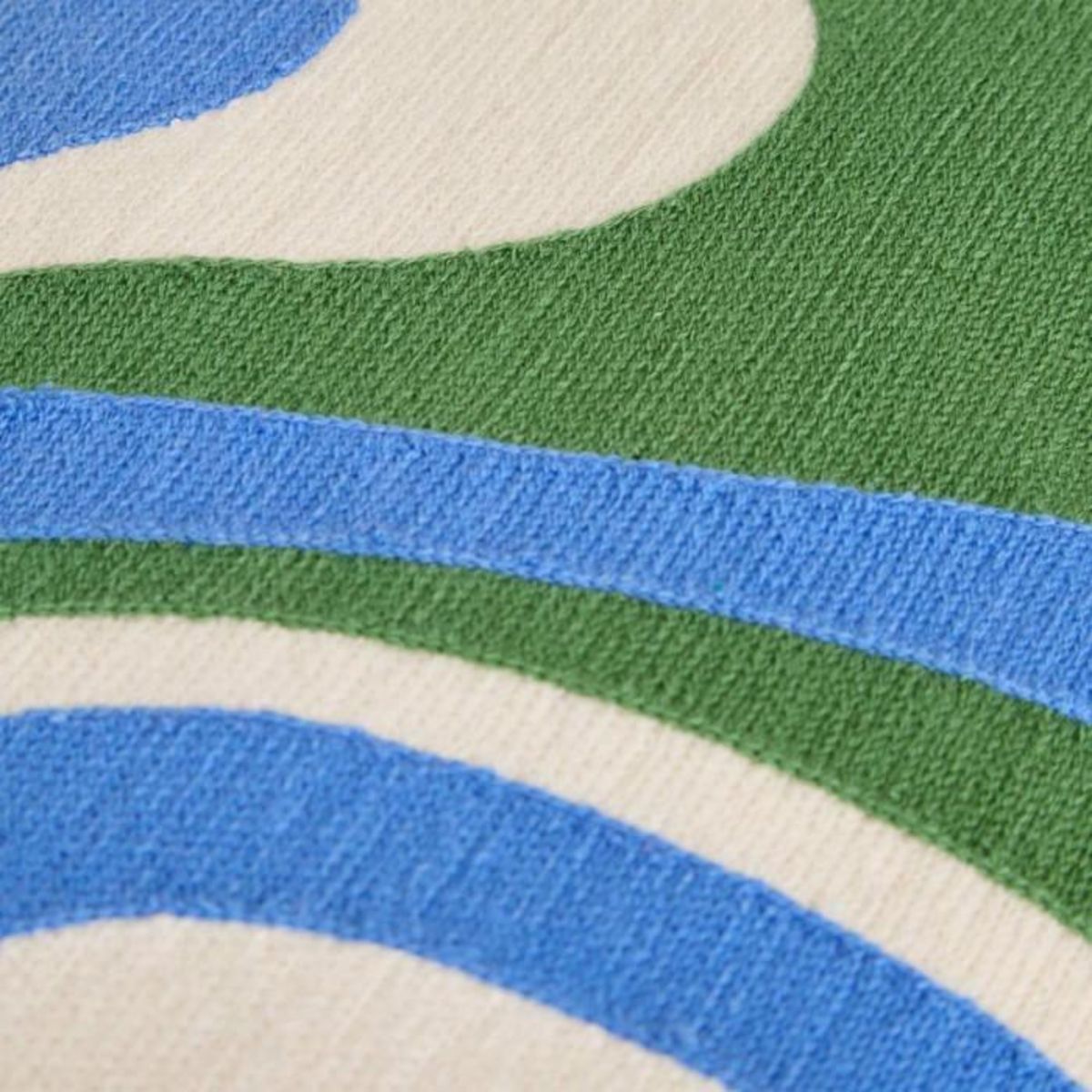 ATMOSPHERA Coussin Déco Brodé  Arty  35x75cm Bleu