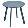 HESPERIDE Table d'appoint de jardin ronde Saona - Diam. 50 cm - Bleu mat