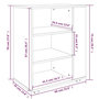 Voir la diapositive 6 : VIDAXL Armoire roulante Chene fume 60x35x75 cm Bois d'ingenierie