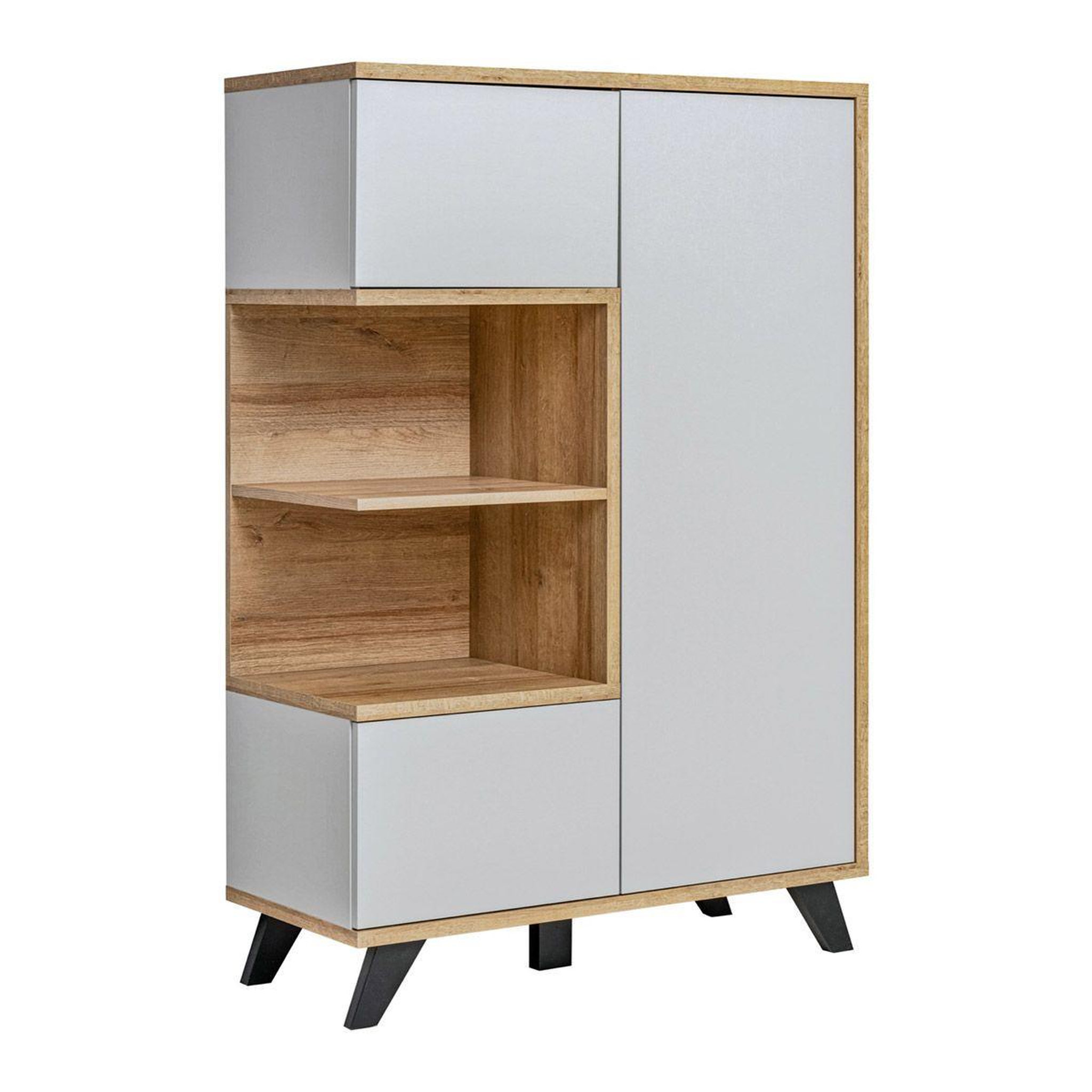 Voir la diapositive 1 : Paris Prix Étagère 2 niveaux design  bogota  134cm gris & naturel