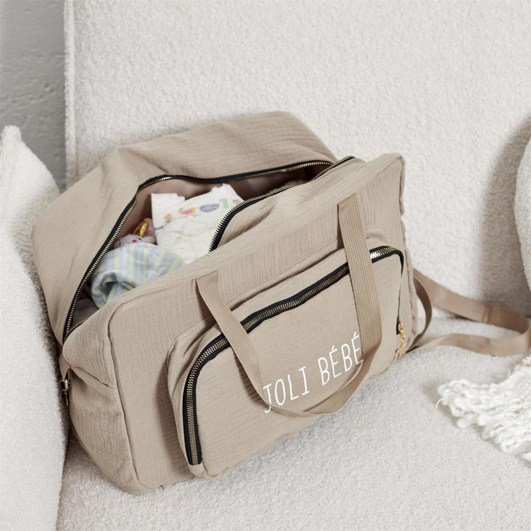 Voir la diapositive 5 : Tom & Zoé Sac de transport  joli bébé  40cm taupe