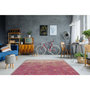 Voir la diapositive 2 : Paris Prix Tapis Vintage à Poils Courts  Antigua  Orange & Rouge
