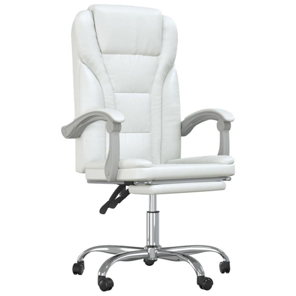 VIDAXL Fauteuil inclinable de bureau Blanc Similicuir
