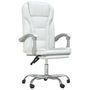 Voir la diapositive 2 : VIDAXL Fauteuil inclinable de bureau Blanc Similicuir
