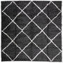 Voir la diapositive 2 : VIDAXL Tapis shaggy a poils longs moderne noir et creme 120x120 cm