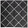 Voir la diapositive 2 : VIDAXL Tapis shaggy a poils longs moderne noir et creme 120x120 cm