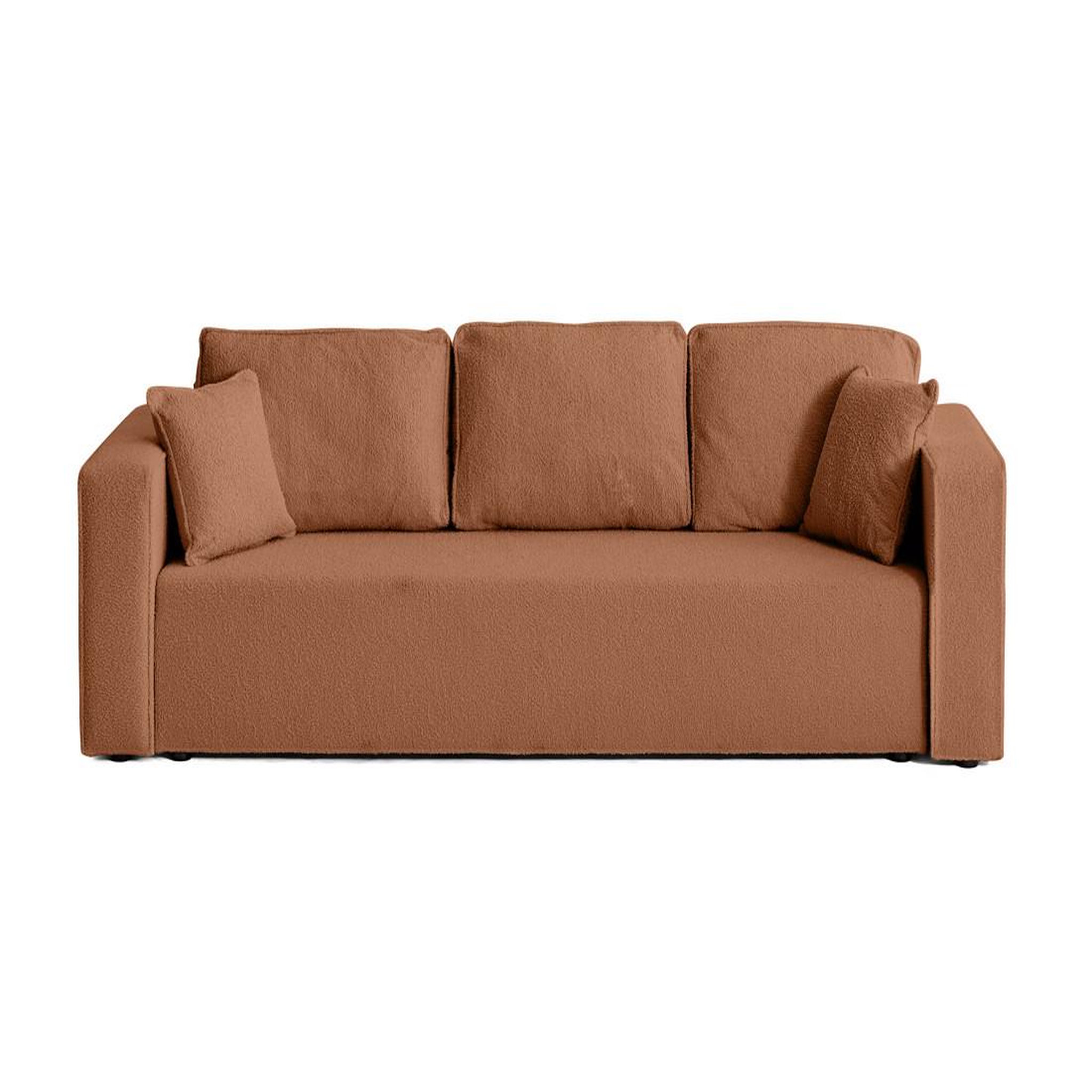 Voir la diapositive 1 : BEST MOBILIER Topaze - canapé 3 places - convertible avec coffre - en tissu bouclette