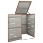 Voir la diapositive 3 : VIDAXL Abri pour poubelle 69x77,5x112,5 cm Inox