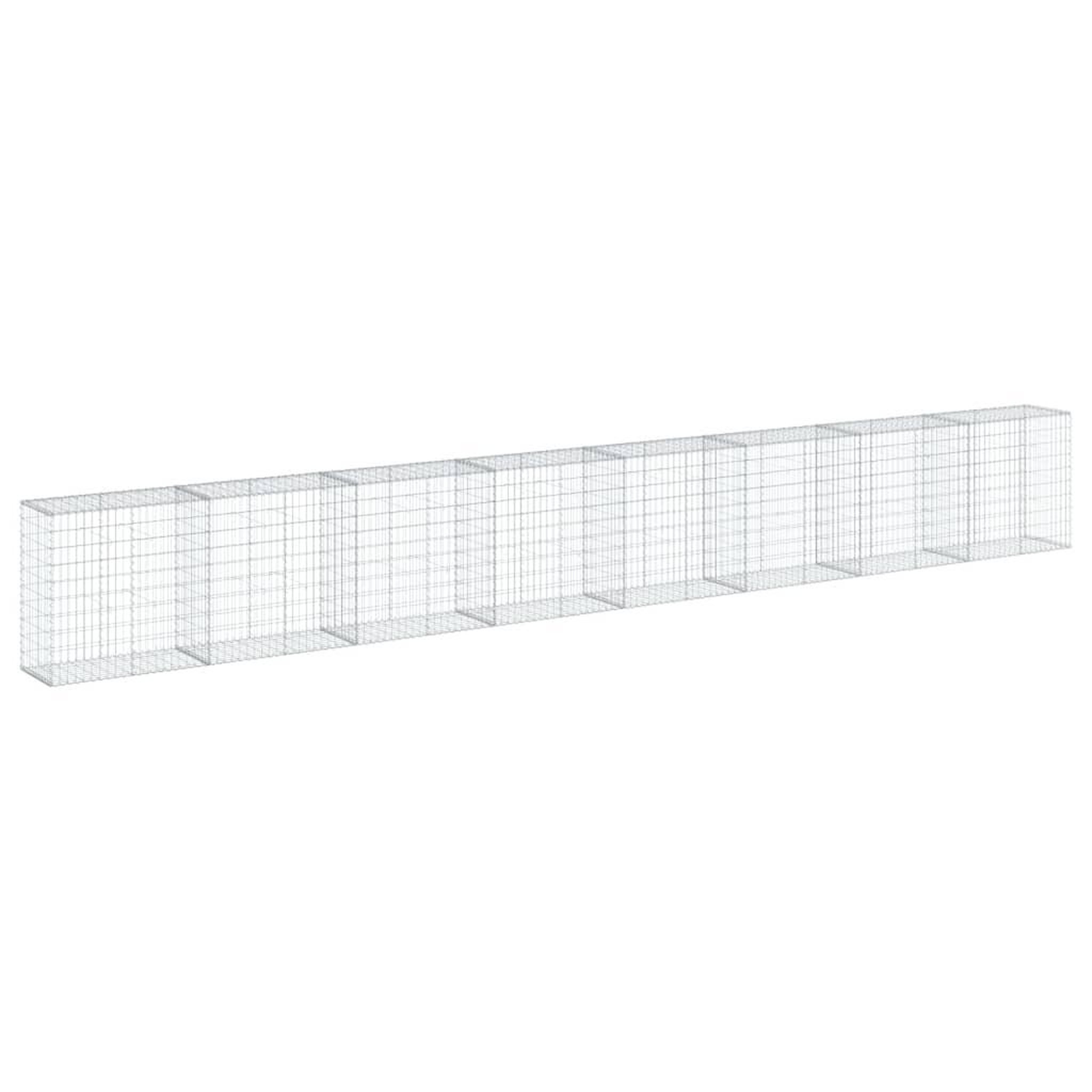 Voir la diapositive 5 : VIDAXL Panier gabion avec couvercle 800x50x100 cm fer galvanise